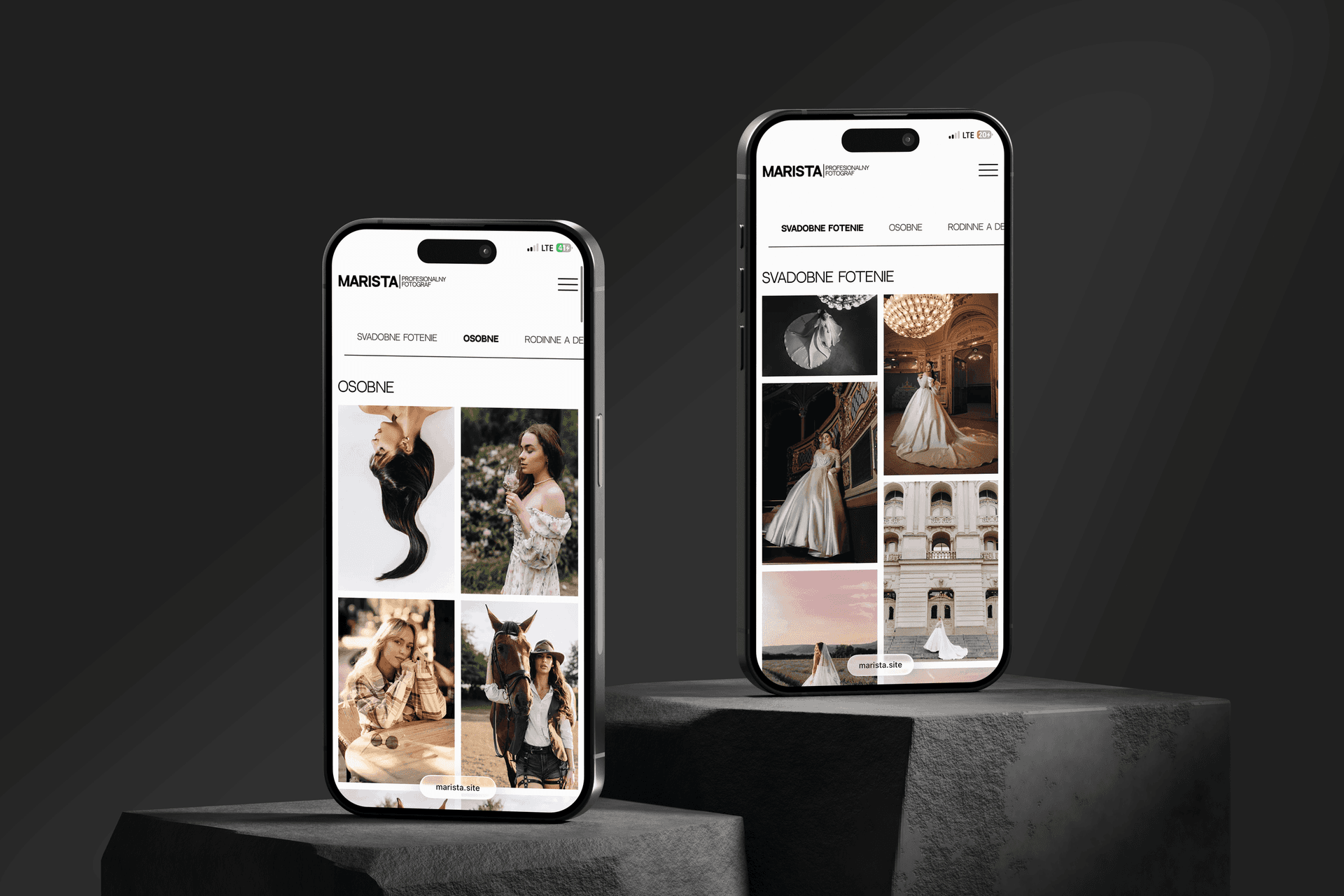 Дизайн онлайн-портфоліо та галереї фотографій, замовити веб-дизайн сайту-візитки.